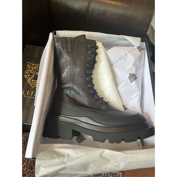 LITA by Ciara Chelsea Lace up Leather Boots - Picture 5 of 7